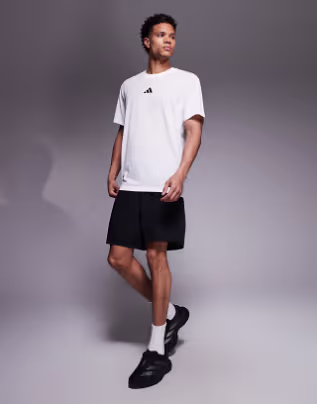 adidas Originals 3 stripe t-shirt in light blue - Image 2